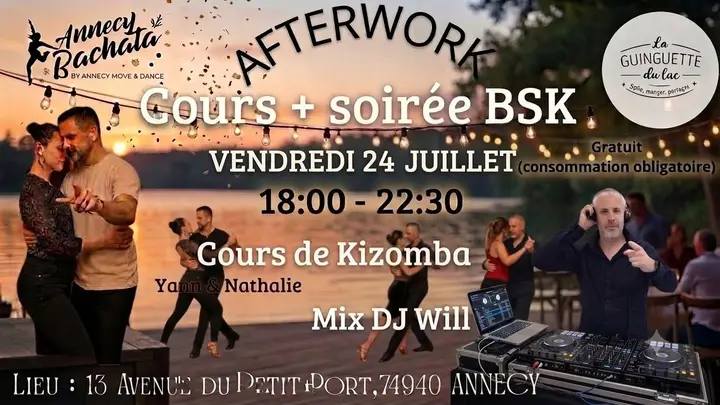 Affiche de Afterwork BKS · bar du lac (guinguette) · Annecy-le-Vieux · Ven 24/07
