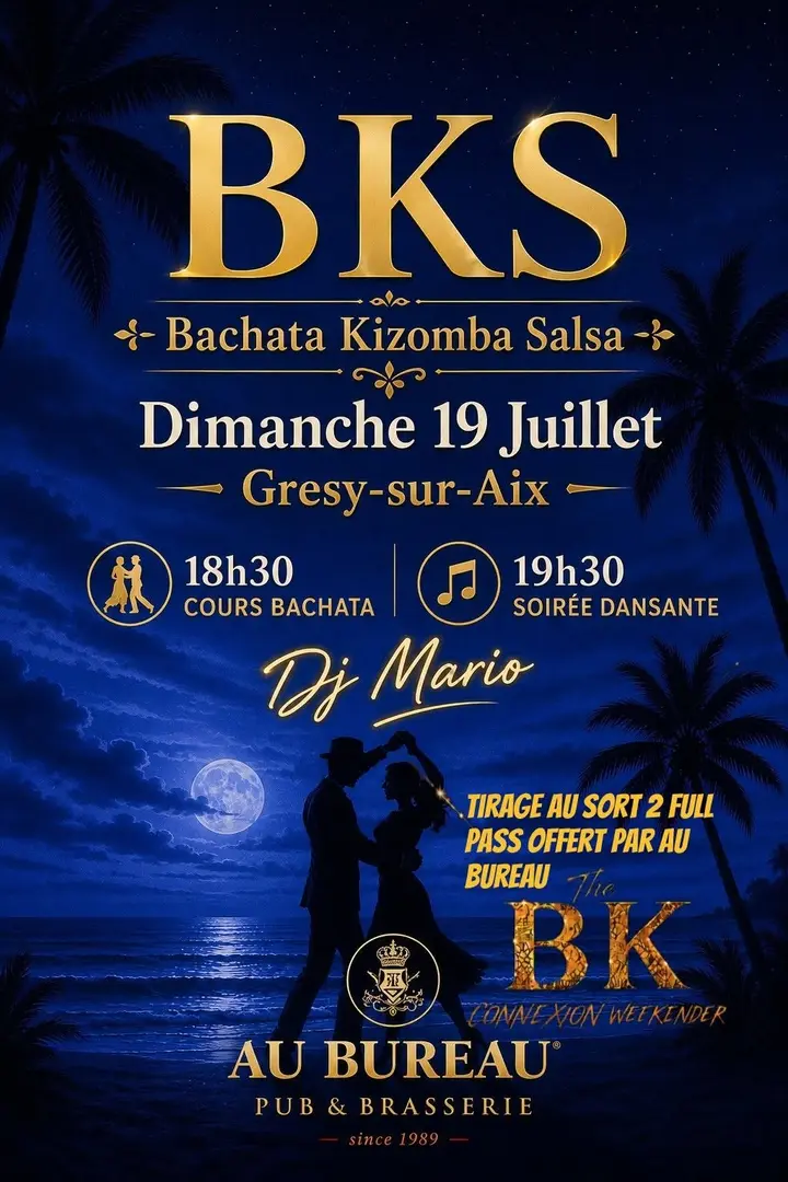 Affiche de Domingo Latino BKS · Au Bureau · Grésy-sur-Aix · 19 juillet