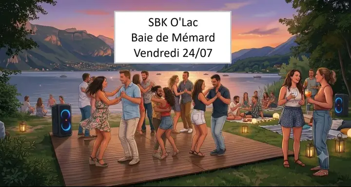 Affiche de SBK'O'Lac · Baie de Mémard · Aix-les-Bains · Vendredi 24/07