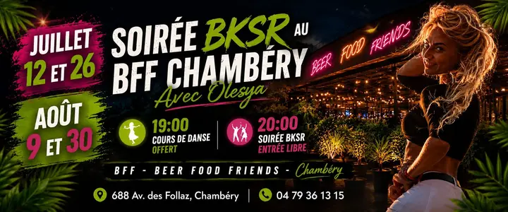 Affiche de Soirée BKSR · Olesya @ BFF Chambéry · 12 juillet