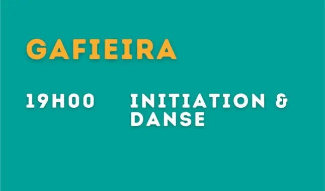 Affiche de Soirée Gafieira · initiation + danse libre · La Chaloupe à Vapeur · Genève (jeu 20/08)