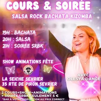 Affiche de Soirée Salsa Rock Bachata Kizomba avec Olesya · La Seiche · Sevrier (sam 1er août)