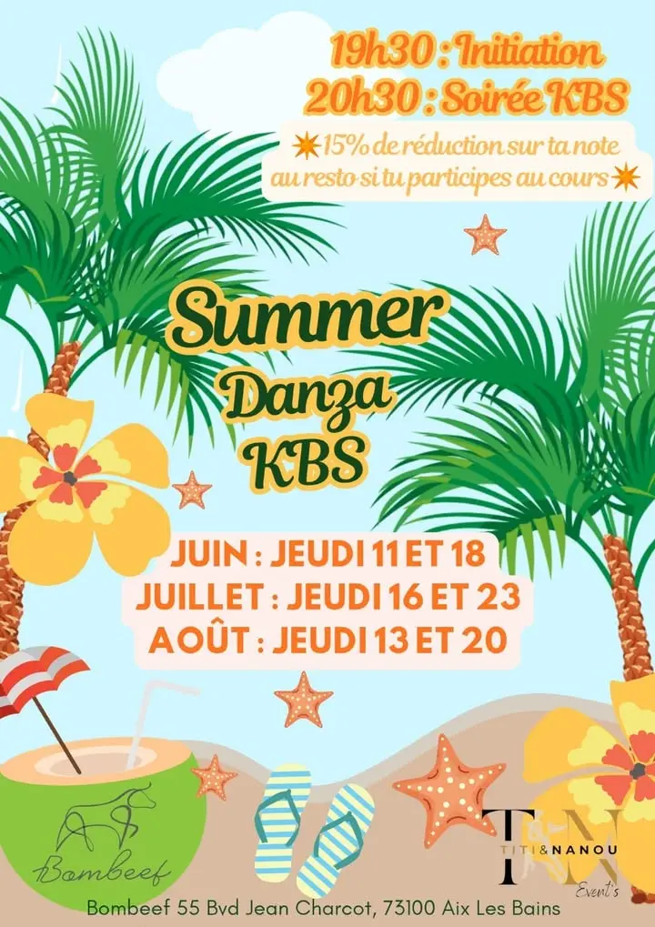 Affiche de Summer Danza KBS · Bombeef · Aix-les-Bains · jeu 13 août